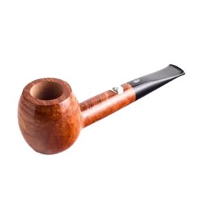 Pipe Savinelli Football en vue trois quarts, finition naturelle, forme droite, filtre 3 mm - A La Civette.