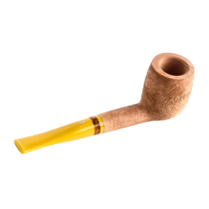 Pipe Savinelli Ghibli en vue arrière, forme droite, finition rustique, filtre 9 mm - A La Civette.