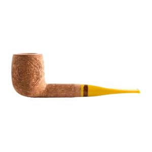 Pipe Savinelli Ghibli 111 en vue de profil, forme droite, finition rustique, filtre 9 mm - A La Civette.