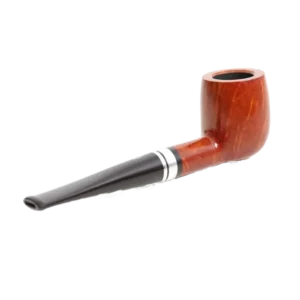 Pipe Savinelli Minerva Liscia 106 en vue arrière, forme droite, finition naturelle, filtre 6 mm - A La Civette.