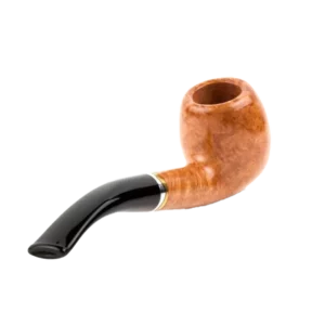 Pipe Savinelli Onda en vue arrière, forme courbée, finition naturelle, filtre 6 mm - A La Civette.