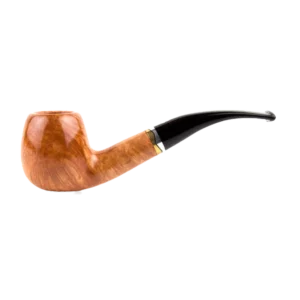 Pipe Savinelli Onda 626 en vue de profil, forme courbée, finition naturelle, filtre 6 mm - A La Civette.