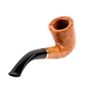 Pipe Savinelli Onda en vue arrière, forme courbée, finition naturelle, filtre 9 mm - A La Civette.