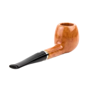 Pipe Savinelli Onda en vue arrière, forme droite, finition naturelle, filtre 9 mm - A La Civette.