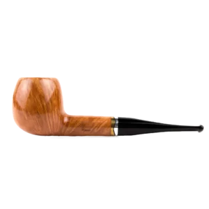 Pipe Savinelli Onda 207 en vue de profil, forme droite, finition naturelle, filtre 9 mm - A La Civette.