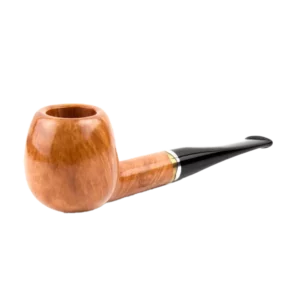 Pipe Savinelli Onda 207 en vue trois quarts, forme droite, finition naturelle, filtre 9 mm - A La Civette.