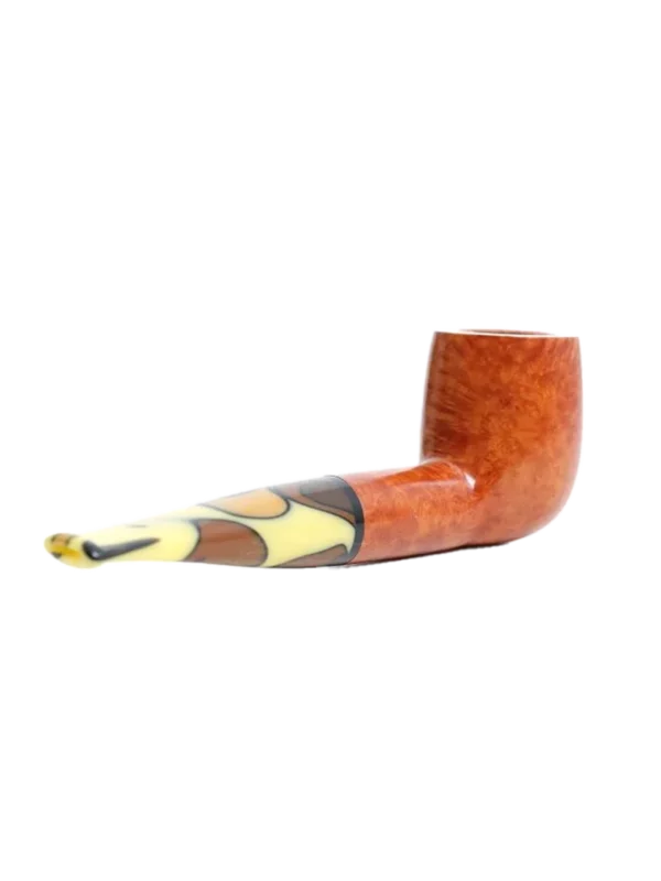 Pipe Savinelli Paloma en vue arrière, forme droite, finition naturelle, filtre 9 mm - A La Civette.