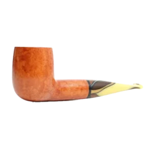 Pipe Savinelli Paloma en vue trois quarts, forme droite, finition naturelle, filtre 9 mm - A La Civette.