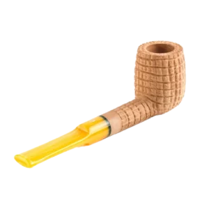 Pipe Savinelli Pannocchia 127 en vue arrière, forme droite, finition rustique, filtre 9 mm - A La Civette.