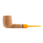 Pipe Savinelli Pannocchia 127 en vue de profil, forme droite, finition rustique, filtre 9 mm - A La Civette.