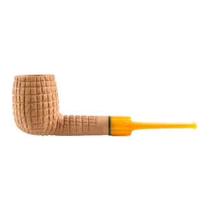 Pipe Savinelli Pannocchia 127 en vue de profil, forme droite, finition rustique, filtre 9 mm - A La Civette.