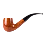 Pipe Savinelli Siena 606 en vue de profil, forme courbée, finition naturelle, filtre 6 mm - A La Civette.