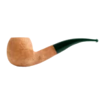 Pipe Savinelli Spinosa 626 en vue de profil, forme courbée, finition naturelle façonnée, filtre 9 mm - A La Civette.