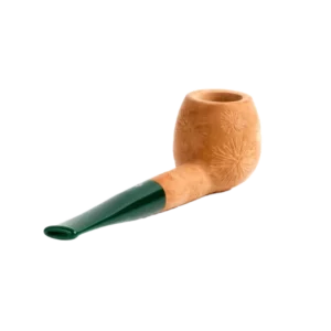 Pipe Savinelli Spinosa en vue arrière, forme droite, finition naturelle façonnée, filtre 9 mm - A La Civette.