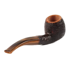 Pipe Savinelli Tundra 626 en vue arrière, forme courbée, finition naturelle, filtre 9 mm - A La Civette.