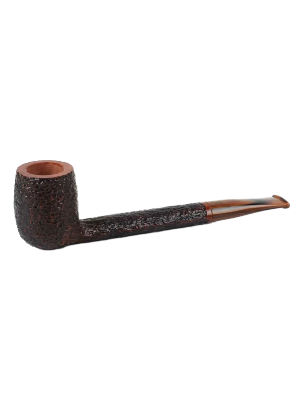 Pipe Savinelli Tundra en vue de profil, forme droite, finition naturelle, filtre 6 mm - A La Civette.