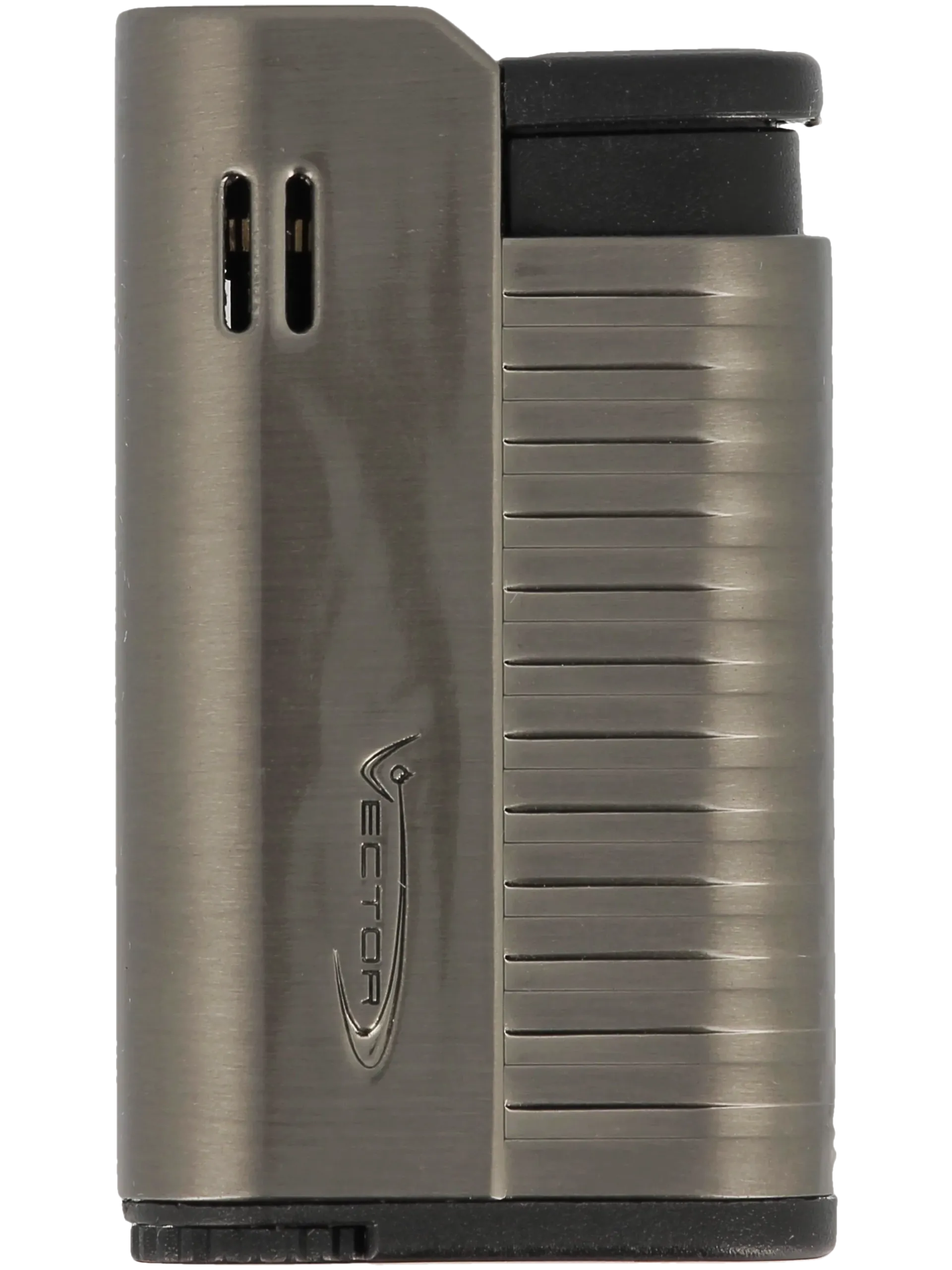 Briquet Vector Hammer Gunmetal Satin vue de face - A La Civette.