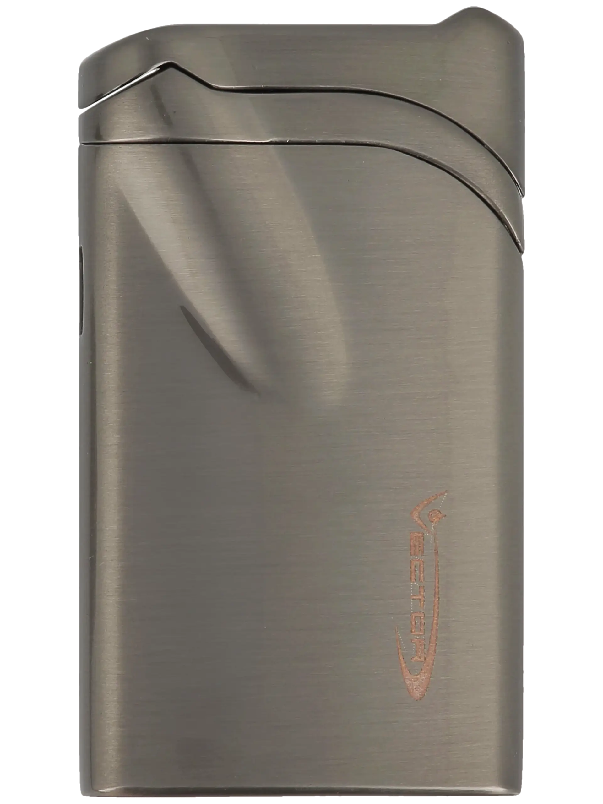 Briquet Vector Ultra Gunmetal Satin vue de face - A La Civette.