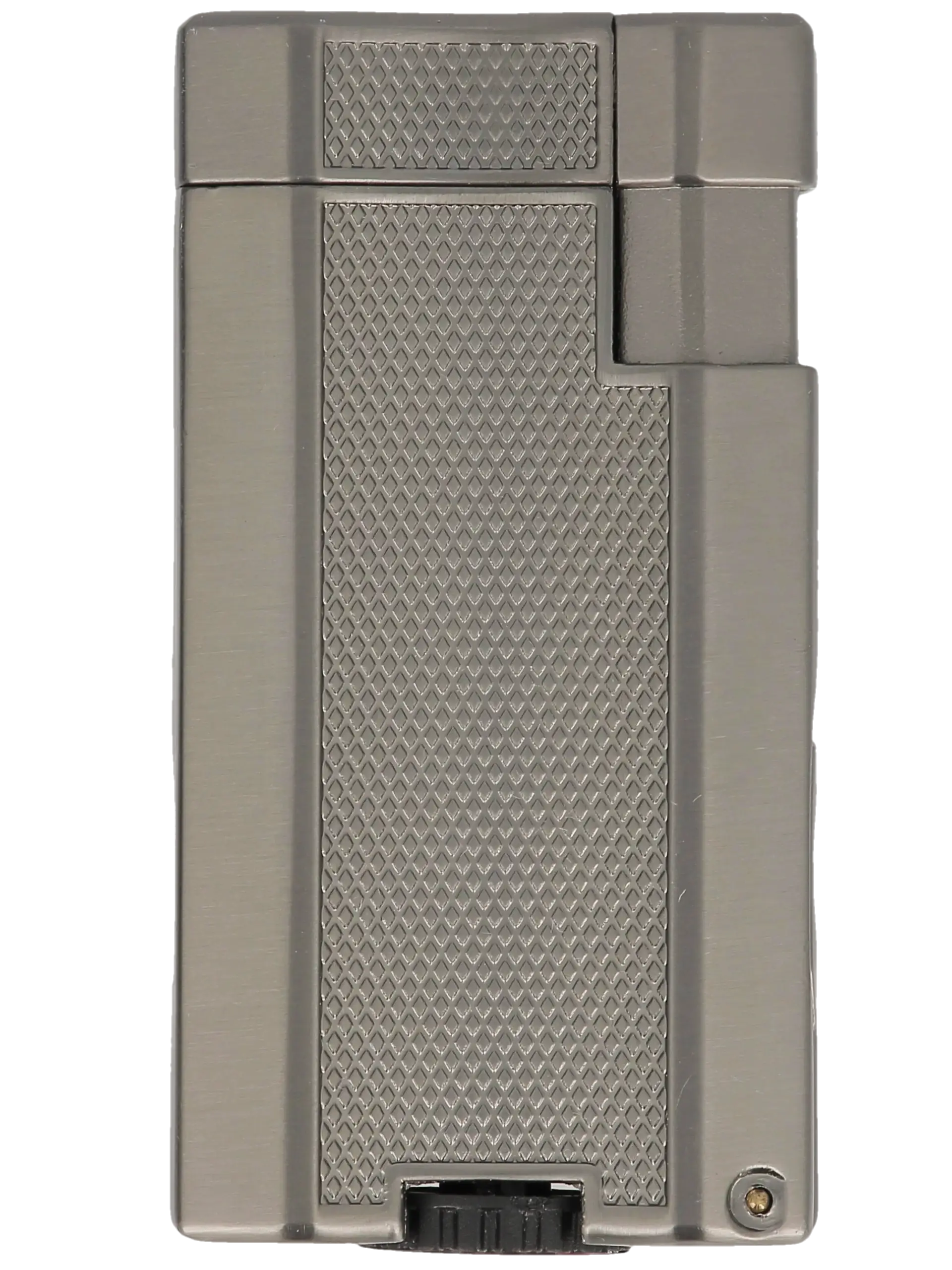 Briquet Vector Vmotion Gunmetal Satin vue de face - A La Civette.