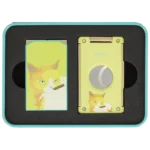 Coffret Siglo avec briquet Cat et coupe-cigares Cat, boîte ouverte - A La Civette.