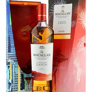 Whisky The Macallan A Night on Earth face boîte ouverte - A La Civette.