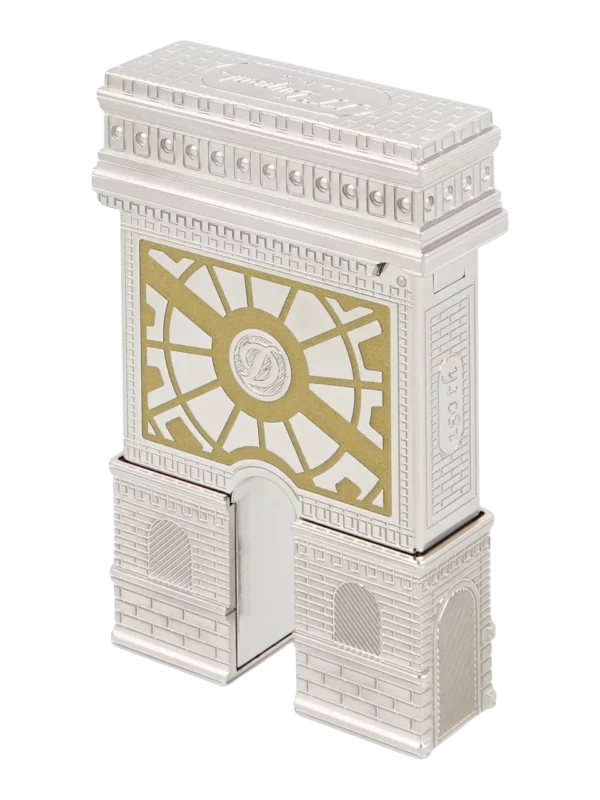 Coffret S.T. Dupont Loves Paris - Briquet de luxe vu de trois-quarts face.