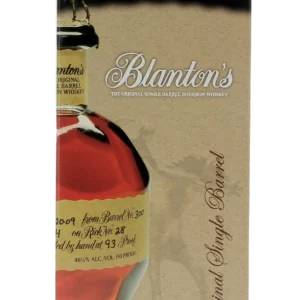 Face de la boîte du Whisky Blanton’s Original Single Barrel – A La Civette Paris