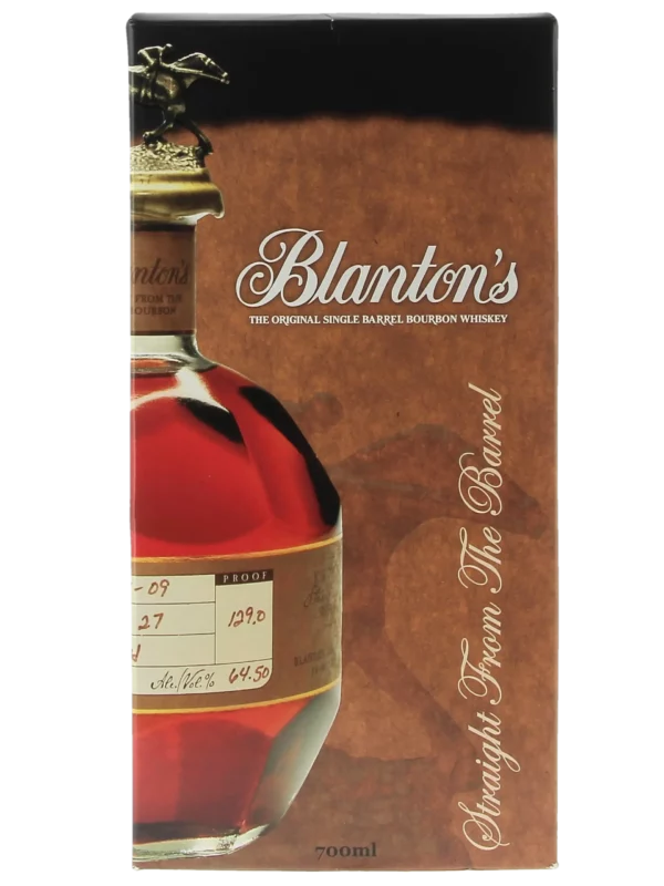 Face de la boîte du Whisky Blanton’s Straight From The Barrel – A La Civette Paris