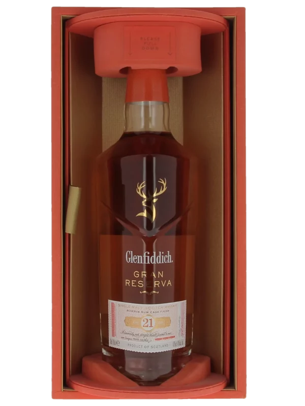 Boîte ouverte du Whisky Glenfiddich Gran Reserva 21 ans – A La Civette Paris