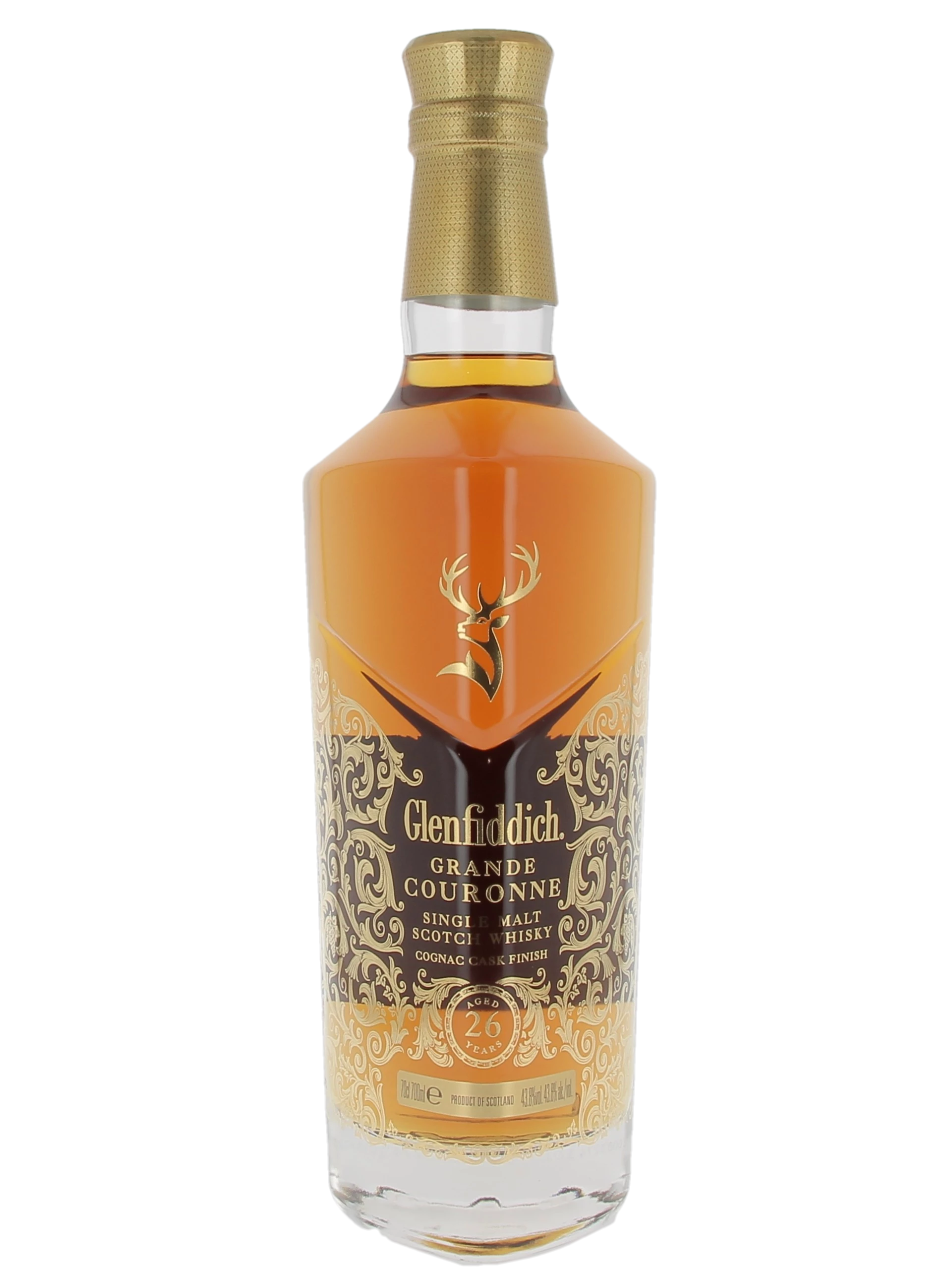 Bouteille face du Whisky Glenfiddich Grande Couronne 26 ans – A La Civette Paris