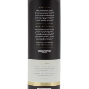 Dos de la boîte du Whisky Glenfiddich Our Solera Fifteen 15 ans – A La Civette Paris