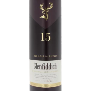 Face de la boîte du Whisky Glenfiddich Our Solera Fifteen 15 ans – A La Civette Paris