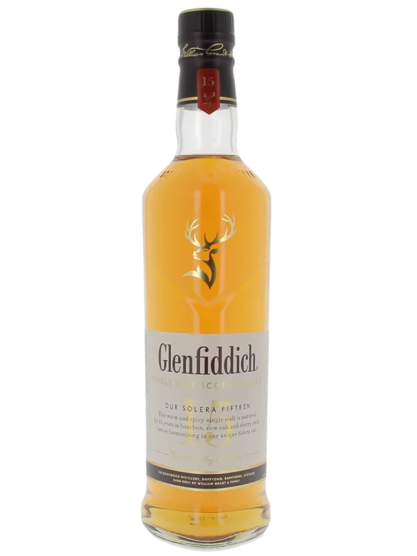 A-La-Civette-Spiritueux-Whisky-Glenfiddich-Our-solera-fifteen-15-ans-face Bouteille face du Whisky Glenfiddich Our Solera Fifteen 15 ans – A La Civette Paris