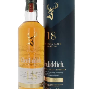 Whisky Glenfiddich Small Batch 18 ans – boîte et bouteille face – A La Civette Paris