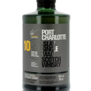 Bouteille face du Whisky Port Charlotte 10 ans – A La Civette Paris