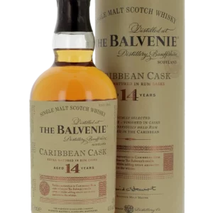 Whisky The Balvenie Caribbean Cask 14 ans – boîte et bouteille face – A La Civette Paris