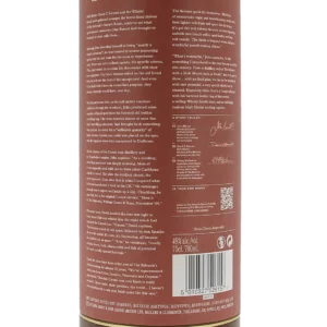 Dos de la boîte du Whisky The Balvenie Caroni Cask 27 ans – A La Civette Paris