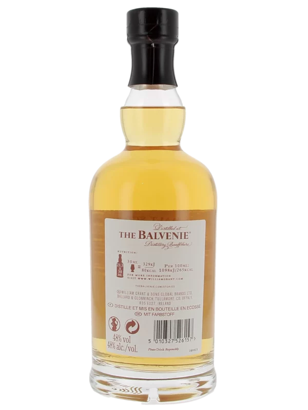 Dos de la bouteille du Whisky The Balvenie Caroni Cask 27 ans – A La Civette Paris