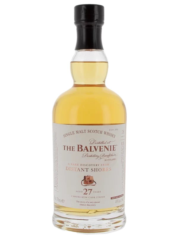 Bouteille face du Whisky The Balvenie Caroni Cask 27 ans – A La Civette Paris