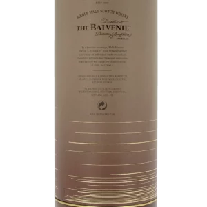 Dos de la boîte du Whisky The Balvenie Rare Marriages 25 ans – A La Civette Paris