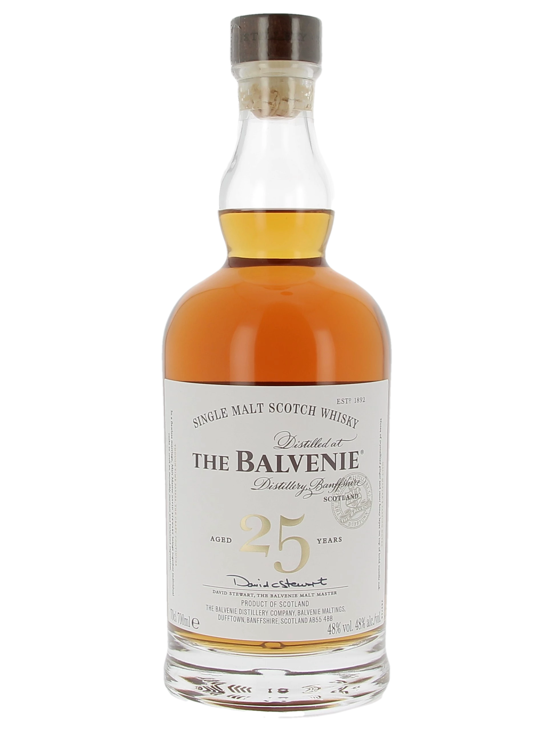 Bouteille face du Whisky The Balvenie Rare Marriages 25 ans – A La Civette Paris