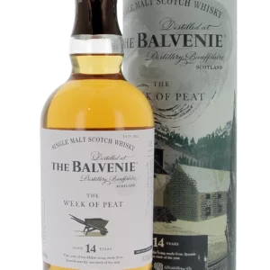 Whisky The Balvenie The Week of Peat 14 ans – boîte et bouteille face – A La Civette Paris