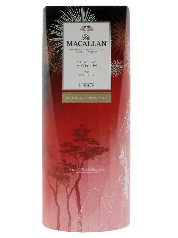 Face de la boîte du Whisky The Macallan A Night on Earth – A La Civette Paris