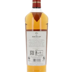 Dos de la bouteille du Whisky The Macallan A Night on Earth – A La Civette Paris