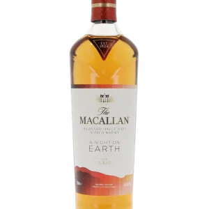 Bouteille face du Whisky The Macallan A Night on Earth – A La Civette Paris