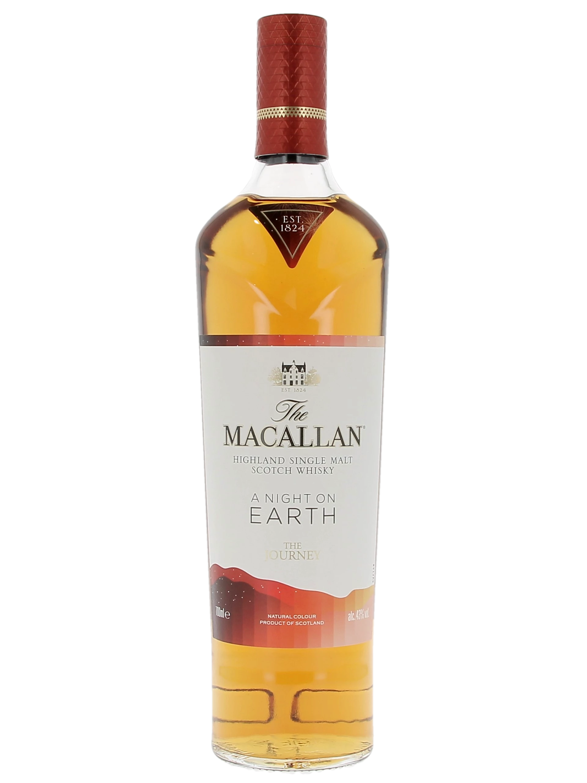 Bouteille face du Whisky The Macallan A Night on Earth – A La Civette Paris