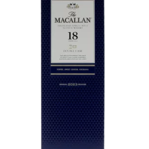 Face de la boîte du Whisky The Macallan Double Cask 18 ans – A La Civette Paris