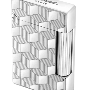 Briquet S.T. Dupont Initial palladium – Vue trois quarts fermé – Accessoire pour cigare d’exception