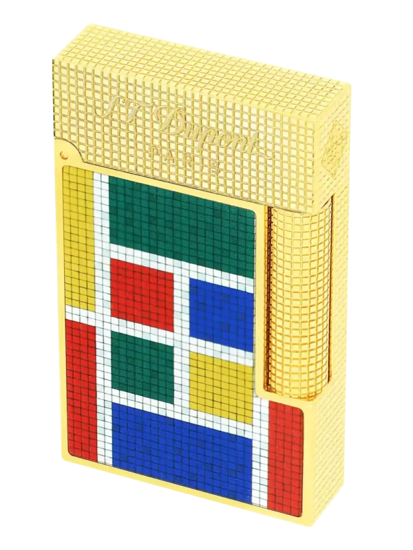 Briquet S.T. Dupont Ligne 2 Casablanca – Vue trois quarts fermé – Briquet de luxe pour amateur de cigares