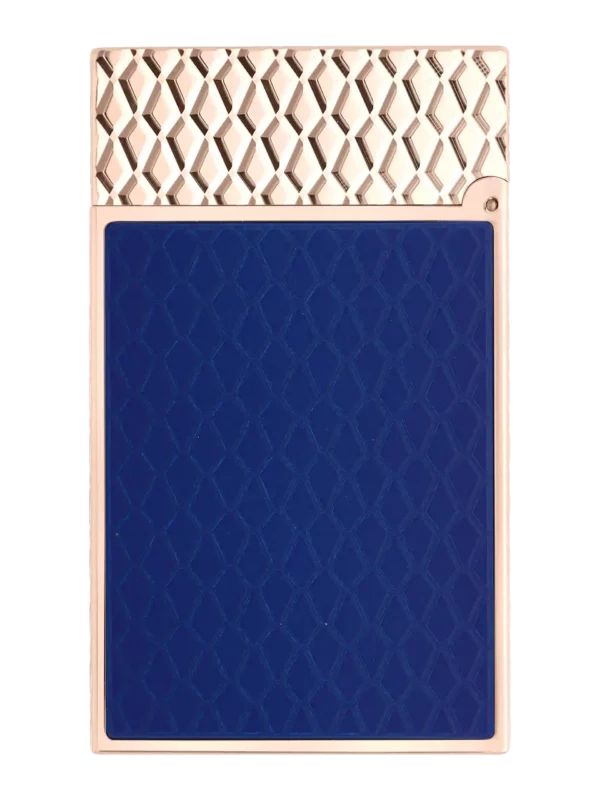 Vue arrière du briquet S.T. Dupont Ligne 2 Dragon Bleu Roi – Accessoire de luxe au design asiatique